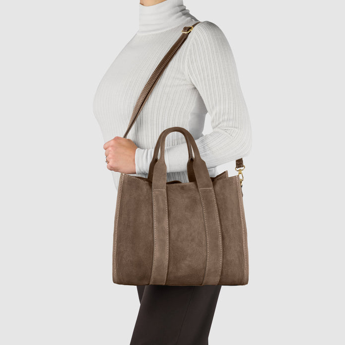 Italian Genuine Suede Tote Bag | Brianza