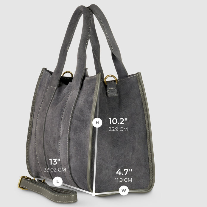 Italian Genuine Suede Tote Bag | Brianza