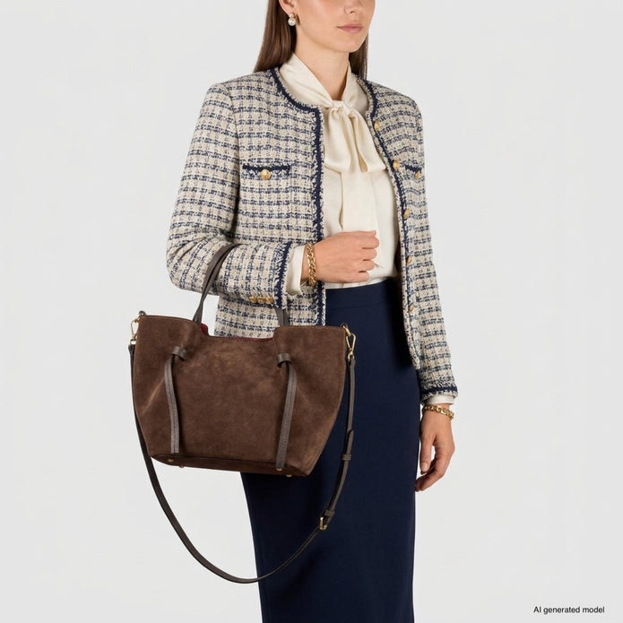 Italian Genuine Suede Tote Bag | Rovigo