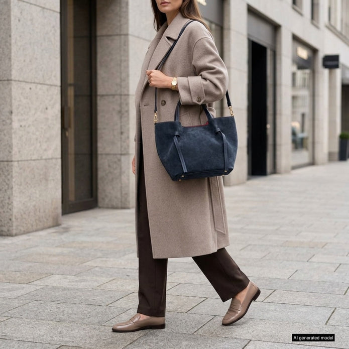 Italian Genuine Suede Tote Bag | Rovigo