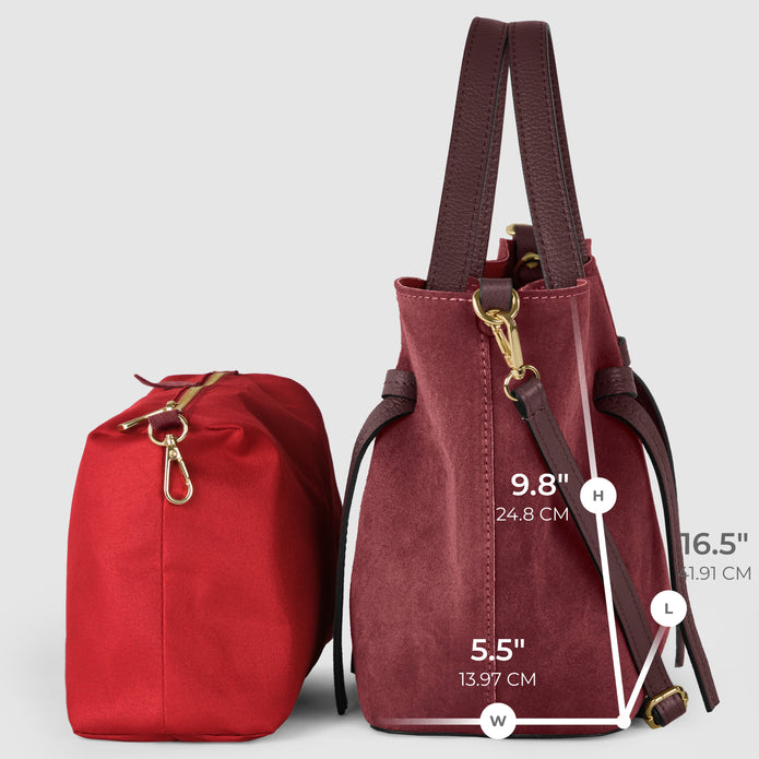 Italian Genuine Suede Tote Bag | Rovigo