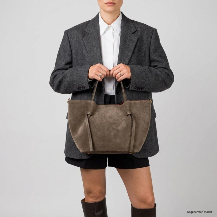 Italian Genuine Suede Tote Bag | Rovigo