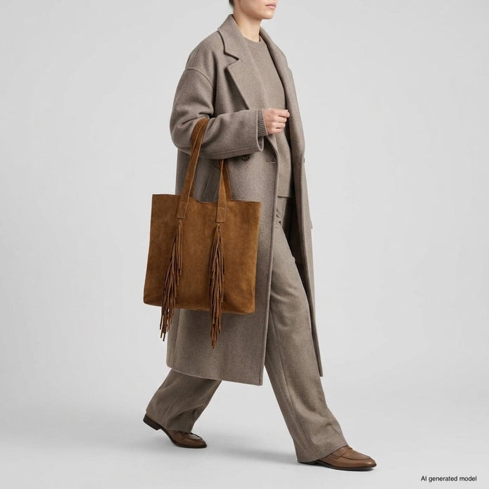 Italian Genuine Suede Tote Bag | Como