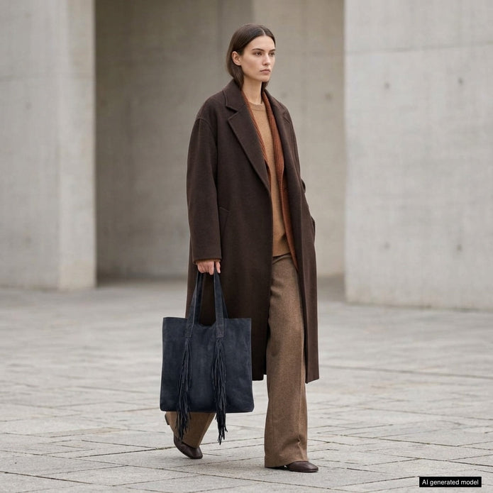 Italian Genuine Suede Tote Bag | Como
