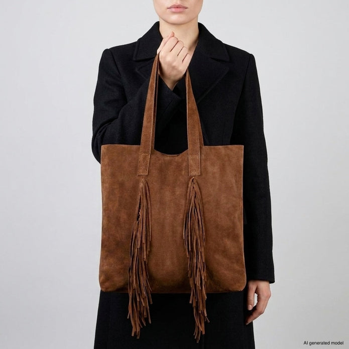 Italian Genuine Suede Tote Bag | Como