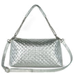 Italian Genuine Woven-Embossed Metallic Suede Crossbody Bag | Roma