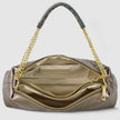 Italian Genuine Woven-Embossed Metallic Suede Crossbody Bag | Roma
