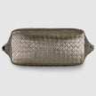 Italian Genuine Woven-Embossed Metallic Suede Top-Handle Bag | Urbino
