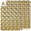 Italian Genuine Woven-Embossed Metallic Suede Top-Handle Bag | Savona