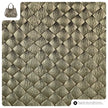 Italian Genuine Woven-Embossed Metallic Suede Top-Handle Bag | Savona