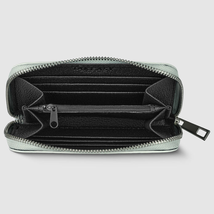 Italian Genuine Woven-Embossed Metallic Suede Wallet | Pesaro