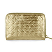 Italian Genuine Woven-Embossed Metallic Suede Wallet | Pesaro