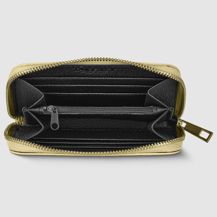 Italian Genuine Woven-Embossed Metallic Suede Wallet | Pesaro