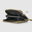 Italian Genuine Woven-Embossed Metallic Suede Wallet | Pesaro