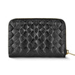 Italian Genuine Woven-Embossed Metallic Suede Wallet | Pesaro