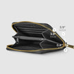 Italian Genuine Woven-Embossed Metallic Suede Wallet | Pesaro