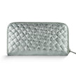Italian Genuine Woven-Embossed Metallic Suede Wallet | Trento