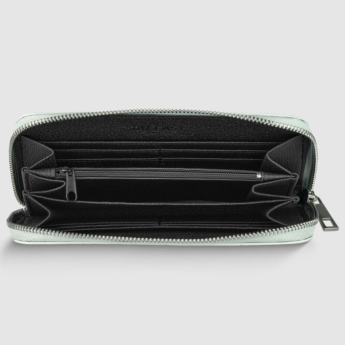 Italian Genuine Woven-Embossed Metallic Suede Wallet | Trento