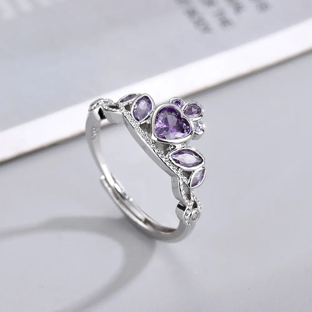 Regal Heart Zircon Ring