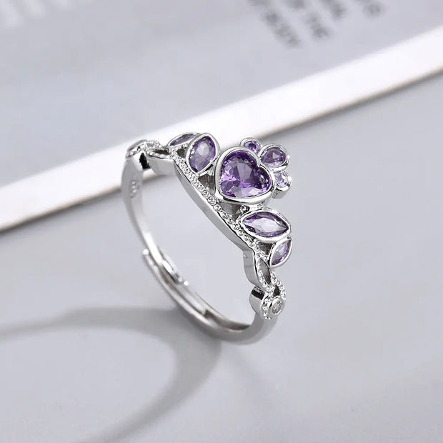 Regal Heart Zircon Ring