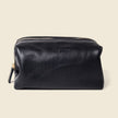 Leather Toiletry Bag - Black