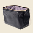 Leather Toiletry Bag - Black