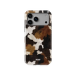 Cattle Drive | Brown & Black Cow Print iPhone Case