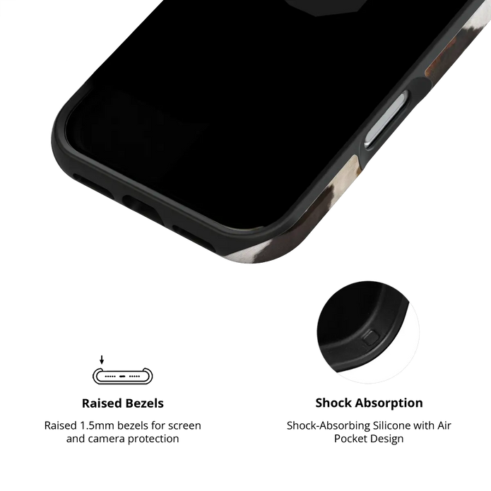 Cattle Drive | Brown & Black Cow Print iPhone Case