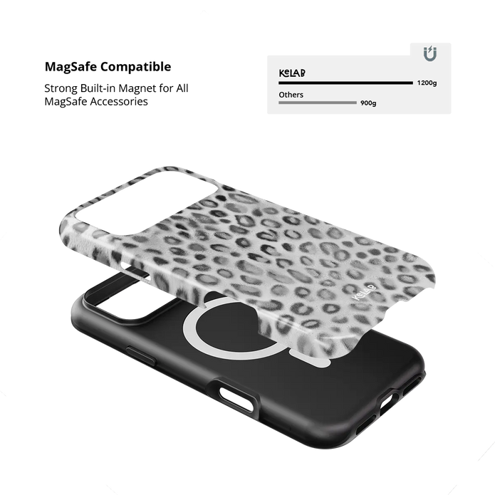 Platinum Predator | Black & White Cheetah Print iPhone Case