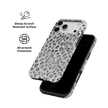 Platinum Predator | Black & White Cheetah Print iPhone Case