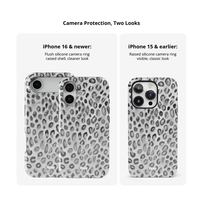 Platinum Predator | Black & White Cheetah Print iPhone Case
