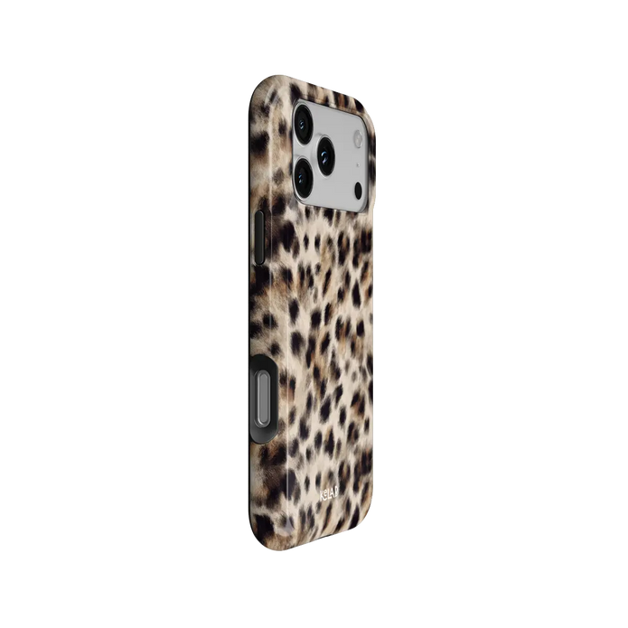 Arctic Aristocrat | Beige Cheetah Print iPhone Case