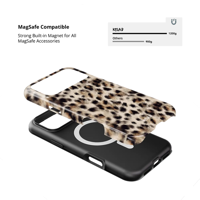 Arctic Aristocrat | Beige Cheetah Print iPhone Case