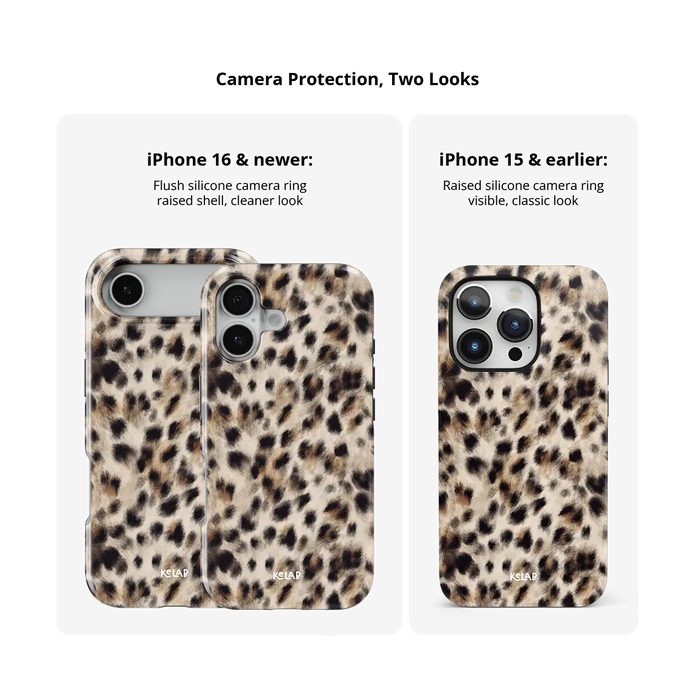 Arctic Aristocrat | Beige Cheetah Print iPhone Case