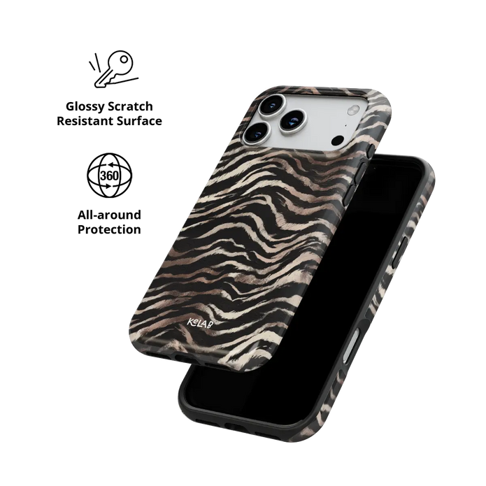 Shadow Striker | Zebra Stripe iPhone Case