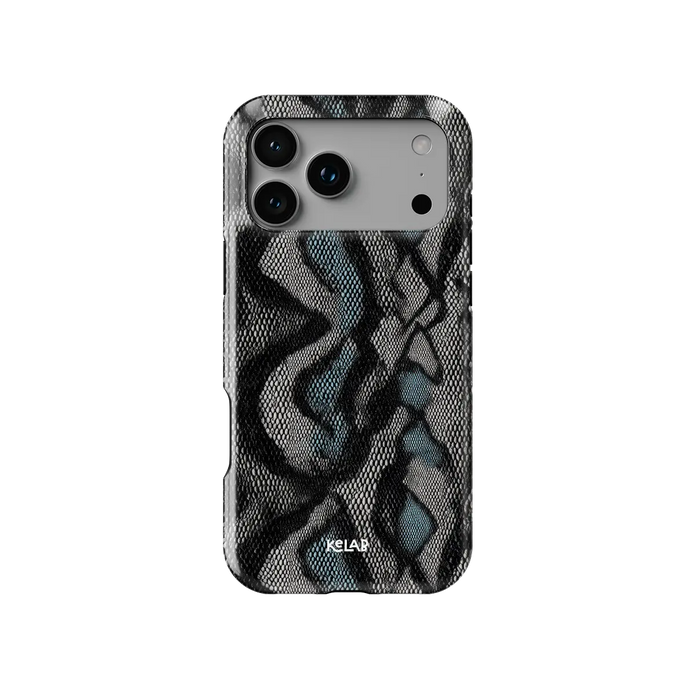 Viper Mesh | Teal Snake Print iPhone Case