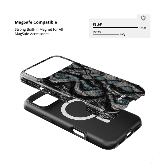 Viper Mesh | Teal Snake Print iPhone Case