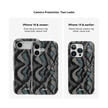 Viper Mesh | Teal Snake Print iPhone Case