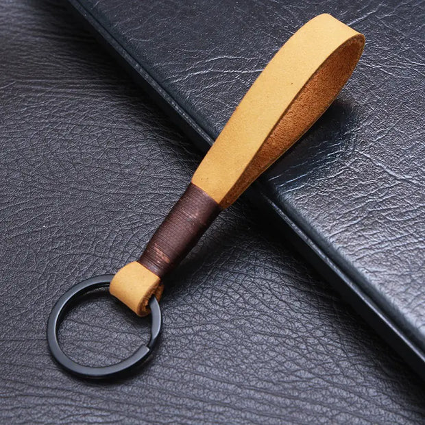 Classic Cowhide Key Ring Fob